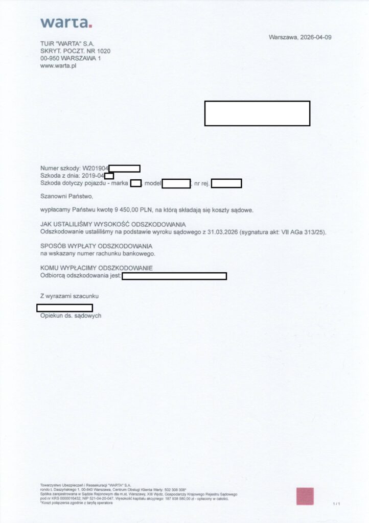 odszkodowanie z AC za kradzież ciągnika wyrok 003